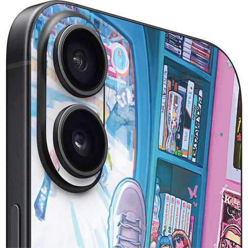 Pink Hair Anime Gamer Girl by Ivy Dolamore iPhone 16 Skin