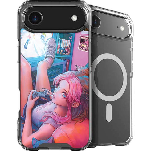 Pink Hair Anime Gamer Girl by Ivy Dolamore iPhone 17 Air MagSafe Case