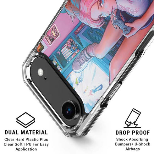 Pink Hair Anime Gamer Girl by Ivy Dolamore iPhone 17 Air MagSafe Case