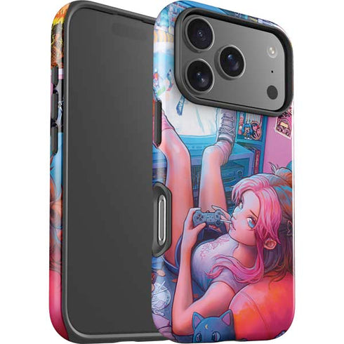 Pink Hair Anime Gamer Girl by Ivy Dolamore iPhone 17 Pro Impact Case