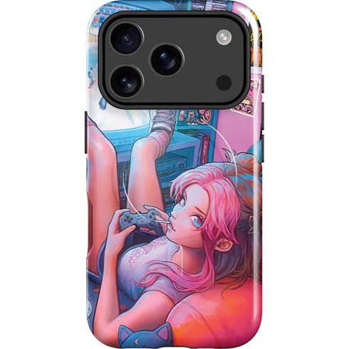 Pink Hair Anime Gamer Girl by Ivy Dolamore iPhone 17 Pro Magsafe Impact Case