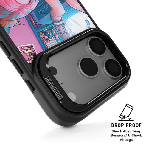 Pink Hair Anime Gamer Girl by Ivy Dolamore iPhone 17 Pro Max Kickstand Case