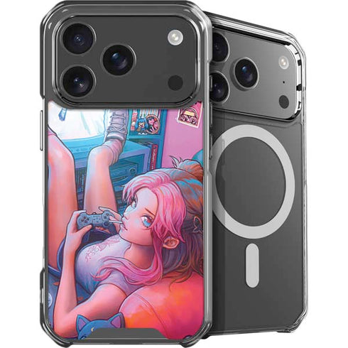 Pink Hair Anime Gamer Girl by Ivy Dolamore iPhone 17 Pro Max MagSafe Case