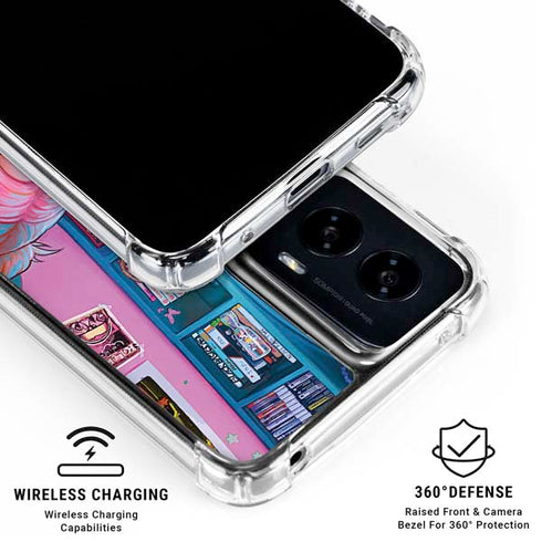 Pink Hair Anime Gamer Girl by Ivy Dolamore Moto G Power 5G (2024) Clear Case