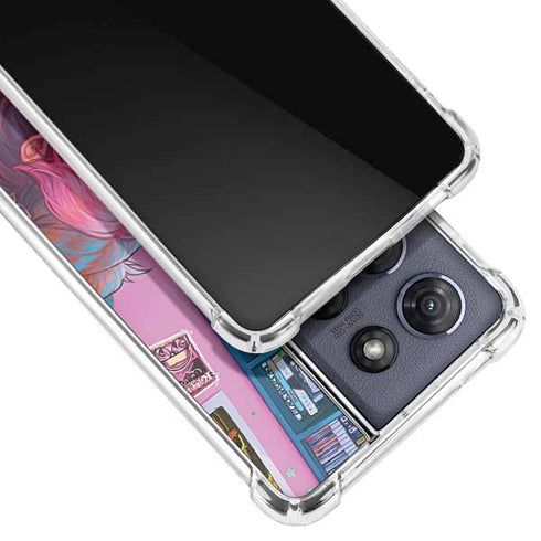 Pink Hair Anime Gamer Girl by Ivy Dolamore Moto G Power 5G (2025) Clear Case