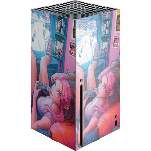 Pink Hair Anime Gamer Girl by Ivy Dolamore Xbox Series X Skins