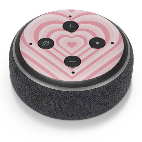 Pink Heart Pattern Amazon Echo Dot Skin