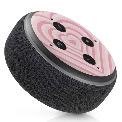 Pink Heart Pattern Amazon Echo Dot Skin