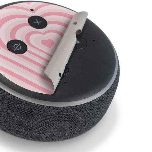 Pink Heart Pattern Amazon Echo Dot Skin