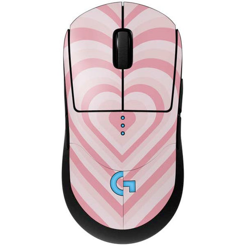 Pink Heart Pattern G Pro Wireless Gaming Mouse Skin