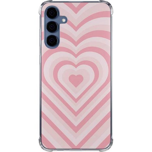 Pink Heart Pattern Galaxy A55 5G Clear Case