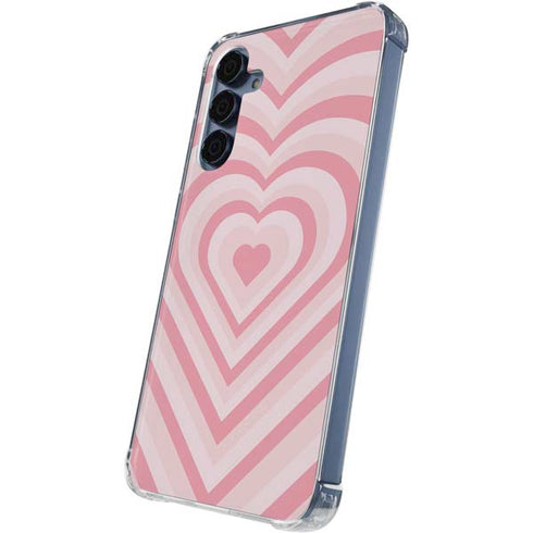 Pink Heart Pattern Galaxy A55 5G Clear Case