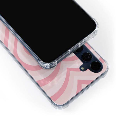 Pink Heart Pattern Galaxy A55 5G Clear Case