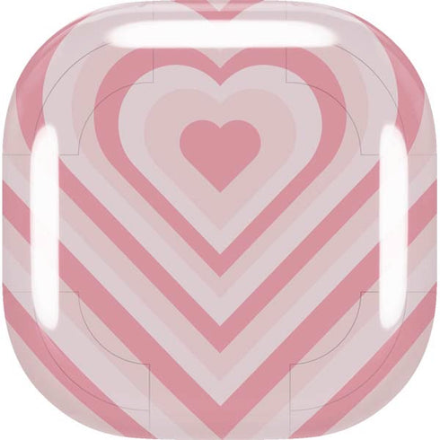 Pink Heart Pattern Galaxy Buds Live Skin