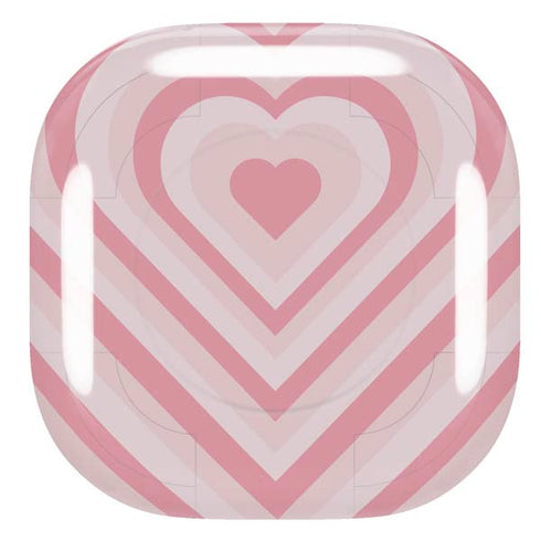 Pink Heart Pattern Galaxy Buds Live Skin