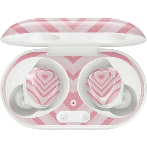 Pink Heart Pattern Galaxy Buds Plus Skin