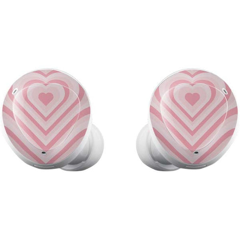 Pink Heart Pattern Galaxy Buds Plus Skin