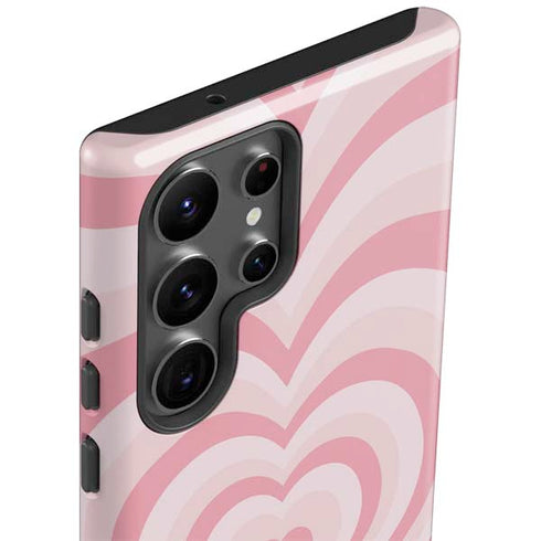 Pink Heart Pattern Galaxy S23 Ultra Pro Case