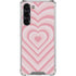 Pink Heart Pattern Galaxy S24 FE Clear Case