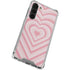 Pink Heart Pattern Galaxy S24 FE Clear Case