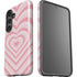 Pink Heart Pattern Galaxy S25 Impact Case