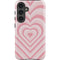 Pink Heart Pattern Galaxy S25 Plus Impact Case