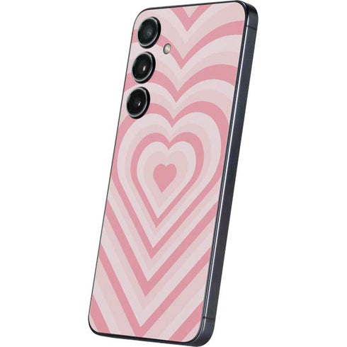 Pink Heart Pattern Galaxy S25 Plus Skin