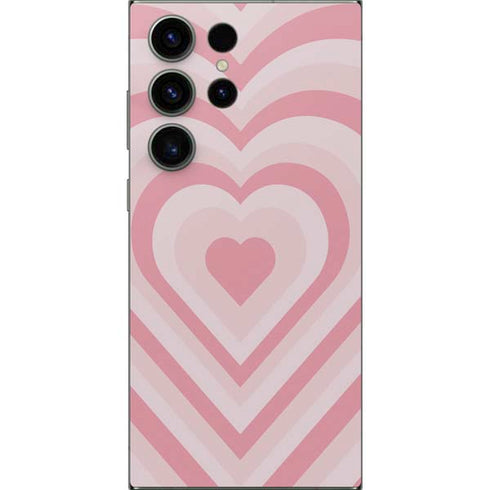 Pink Heart Pattern Galaxy S25 Ultra Skin