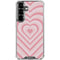 Pink Heart Pattern Galaxy S26 Plus Clear Case