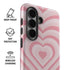 Pink Heart Pattern Galaxy S26 Plus Impact Case