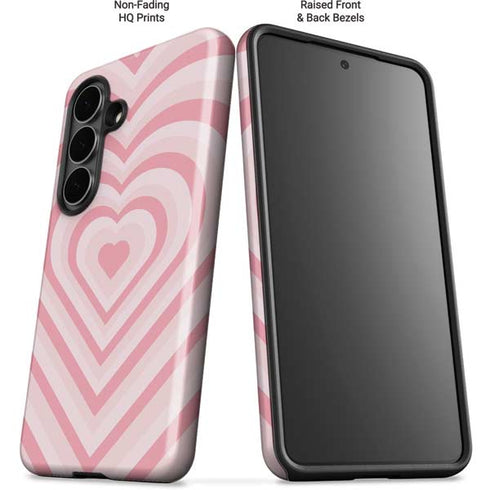 Pink Heart Pattern Galaxy S26 Plus Impact Case