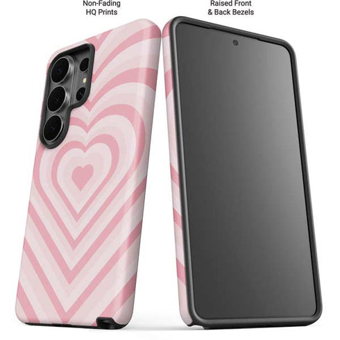 Pink Heart Pattern Galaxy S26 Ultra Impact Case