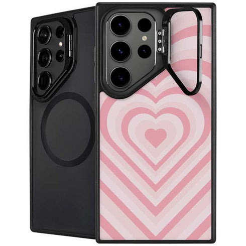 Pink Heart Pattern Galaxy S26 Ultra Kickstand Case