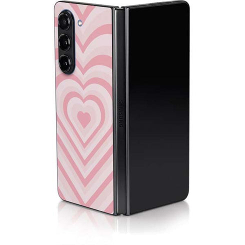 Pink Heart Pattern Galaxy Z Fold5 5G Skin
