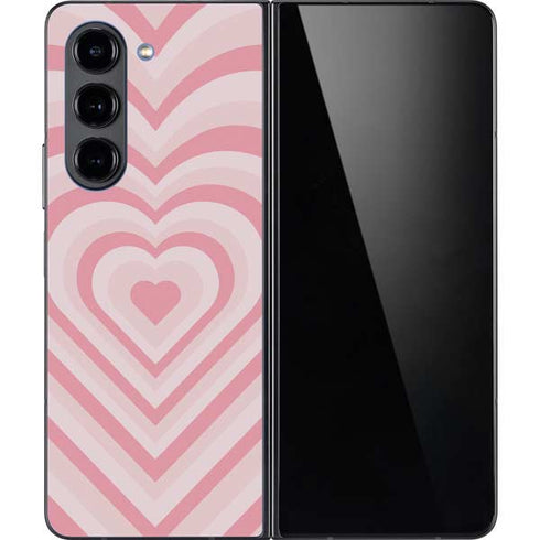 Pink Heart Pattern Galaxy Z Fold5 5G Skin