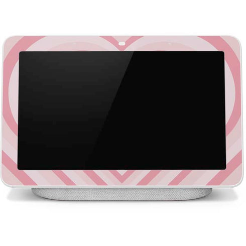 Pink Heart Pattern Google Home Hub Skin