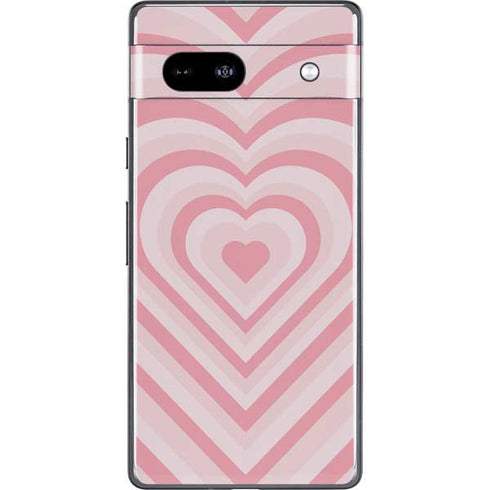 Pink Heart Pattern Google Pixel 7a Skin