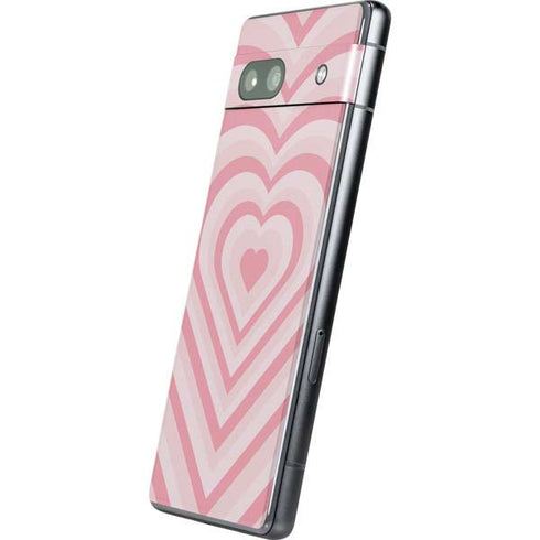 Pink Heart Pattern Google Pixel 7a Skin