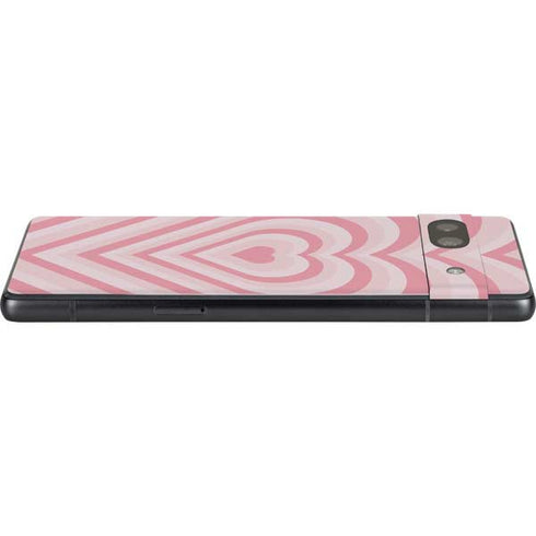 Pink Heart Pattern Google Pixel 7a Skin