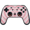 Pink Heart Pattern Google Stadia Controller Skin