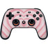 Pink Heart Pattern Google Stadia Controller Skin