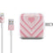 Pink Heart Pattern iPad Charger (10W USB) Skin