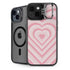 Pink Heart Pattern iPhone 14 Kickstand Case