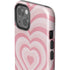 Pink Heart Pattern iPhone 15 Impact Case