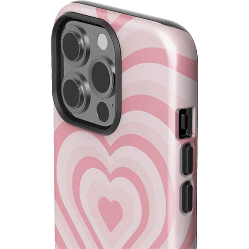 Pink Heart Pattern iPhone 15 Pro Impact Case