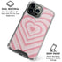 Pink Heart Pattern iPhone 16 Pro Clear Case