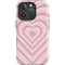 Pink Heart Pattern iPhone 16 Pro Impact Case