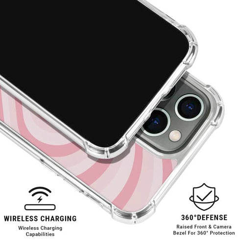 Pink Heart Pattern iPhone 16 Pro Max Clear Case