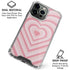 Pink Heart Pattern iPhone 16 Pro Max Clear Case