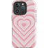 Pink Heart Pattern iPhone 16 Pro Max Impact Case